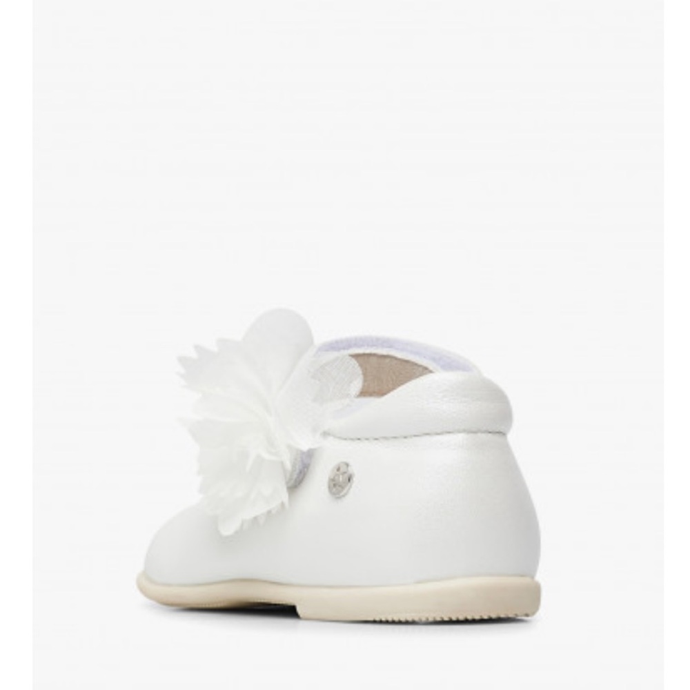 NWT NATURINO MAIDROS Leather ballerinas with applied bow in White - Picture 4 of 15